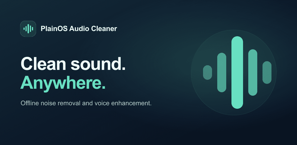 PlainOS Audio Cleaner — offline noise removal and voice enhancement